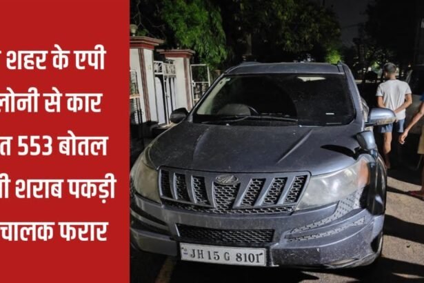 20230703 192559 गया शहर के एपी कॉलोनी से कार सहित 553 बोतल विदेशी शराब पकड़ी गई, चालक फरार