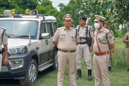 20230804 222112 टिकारी के पूरा मे 5 करोड़ की लागत से बनेगा नया ओपी भवन, एसएसपी ने प्रस्तावित स्थल का किया निरीक्षण