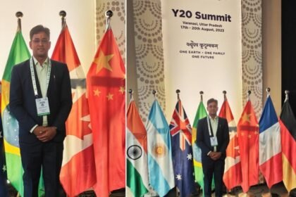 20230818 185924 गया के शिक्षक पुत्र शिवेंद्र मालवीय वाराणसी में आयोजित Y 20 समिट हुए शामिल, मुख्यमंत्री रहे मुख्य अतिथि