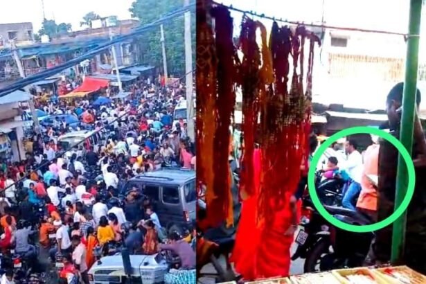 img 20240819 wa0041359444651947234619 रक्षाबंधन के दिन अतरी थाना क्षेत्र के टेउसा बाजार में लगा भीषण जाम, घंटों फंसे रहे लोग,पुलिस मोबाइल में मस्त
