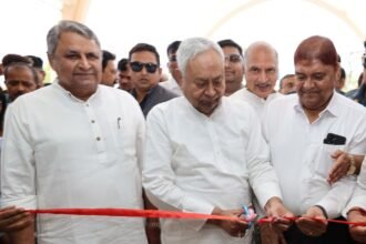 image editor output image1414731289 17460089437494568324289699618169 मुख्यमंत्री ने बोधगया में महाबोधि अतिथिगृह तथा गया के बिपार्ड में मेजर ध्यानचंद खेल परिसर का किया उद्घाटन, 'खेलो इंडिया यूथ गेम्स 2025' की तैयारियों का लिया जायजा