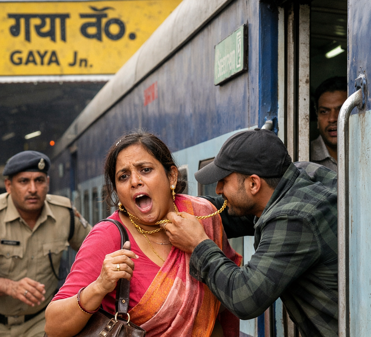 गया जंक्शन पर राजधानी एक्सप्रेस ट्रेन में महिला के साथ हुई चेन स्नेचिंग, यात्री सुरक्षित, टेक्निकल टीम पहुंची कोडरमा 1 image editor output image1853774286 17752801463778977385329608527194 गया जंक्शन पर राजधानी एक्सप्रेस ट्रेन में महिला के साथ हुई चेन स्नेचिंग, यात्री सुरक्षित, टेक्निकल टीम पहुंची कोडरमा