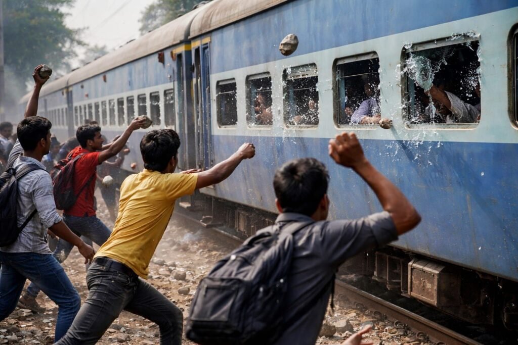 image editor output image658506450 17754011819551852163299553685173 ट्रेनों पर पत्थरबाजी थमने का नाम नहीं ले रही, यात्रियों और चालक दल की सुरक्षा पर उठे सवाल
