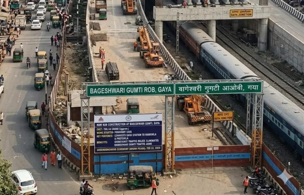 image editor output image637878987 17783218354588172923409441908187 बागेश्वरी गुमटी: आरओबी निर्माण ने पकड़ी रफ्तार, गया शहर को जल्द मिलेगी जाम से राहत